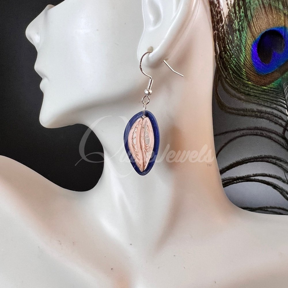 Small Drop Flower Seed Quilling Earrings-QuiseJewels