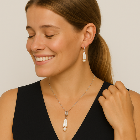 Duo Keshi Pearl Set
