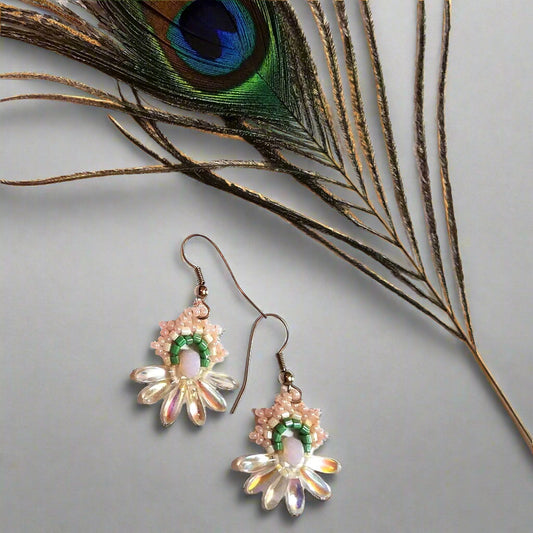 Beaded Rhododendron Earrings