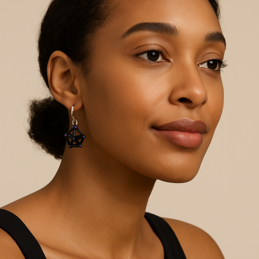 3D Pentagon Earrings - Himelli art inspired