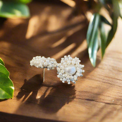 Beaded Seed Pearl Post earring