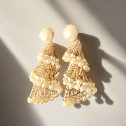 Pearly Swirl Earrings