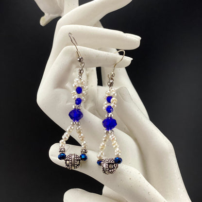 Seed Pearl Tibetan Earrings