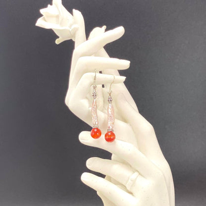 Keshi Pearl and Sardonyx Earrings