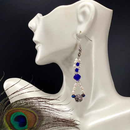Seed Pearl Tibetan Earrings