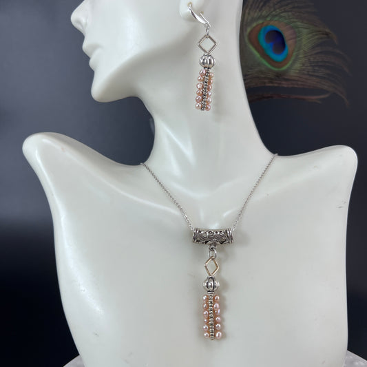 Seed Pearl and pewter Set
