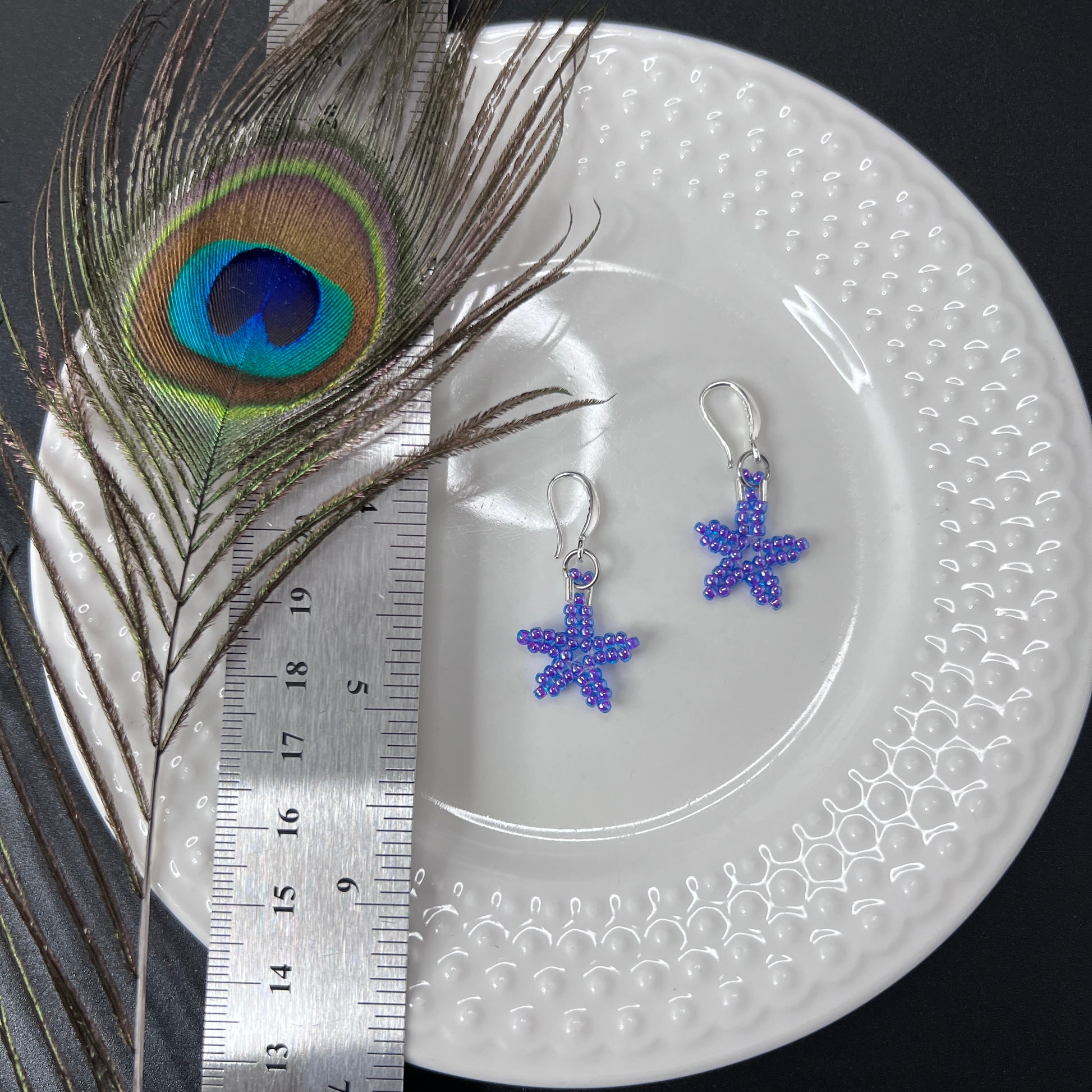 Beaded Starfish Earrings
