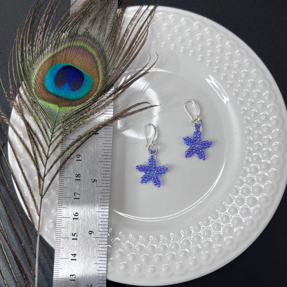 Beaded Starfish Earrings