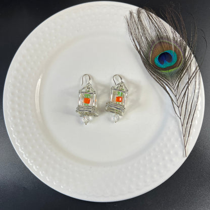 Hand-Beaded Himmeli earrings | 3D Cage- QuiseJewels