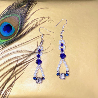 Seed Pearl Tibetan Earrings