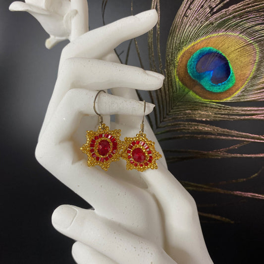 Sun Beaded Earrings