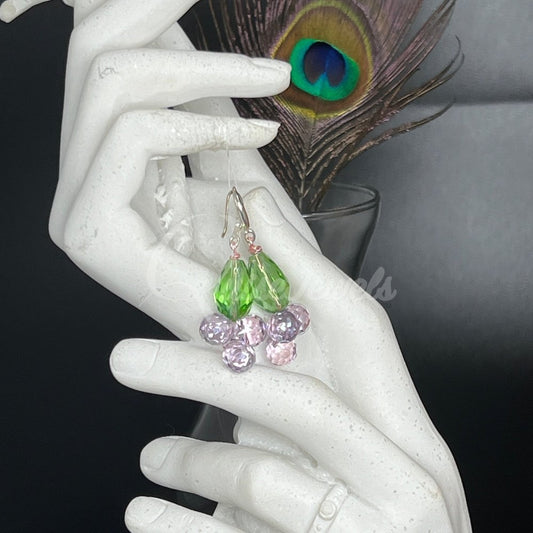 Fruity Crystal Drop Earrings-QuiseJewels