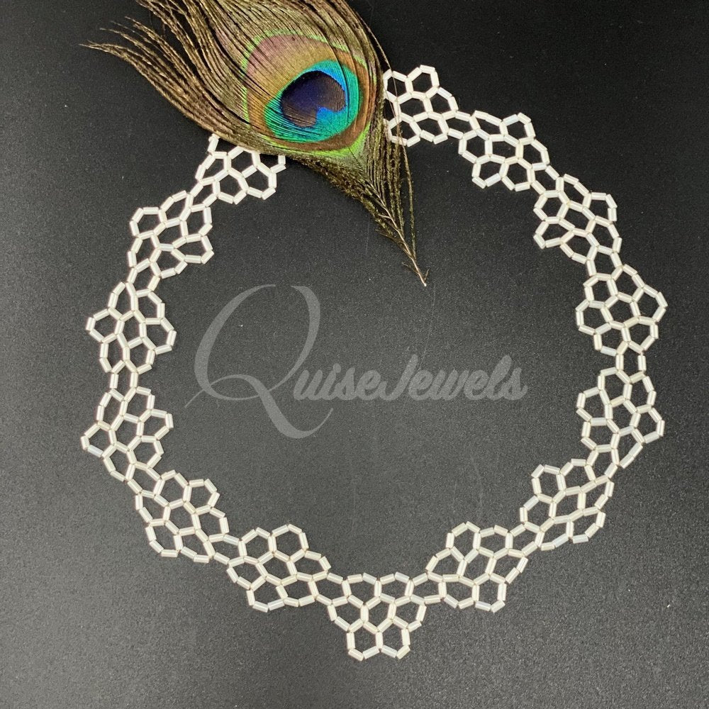 Honeycomb Net Necklace-QuiseJewels