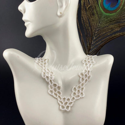 Honeycomb Net Necklace-QuiseJewels