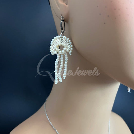 Jelly Seed Pearl Earrings-QuiseJewels