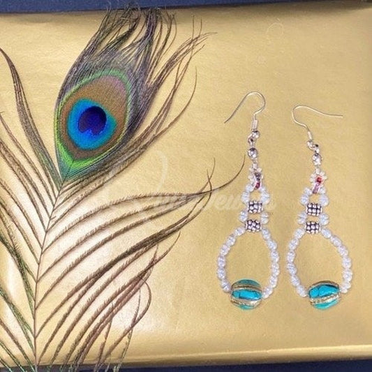 Seed Pearl Tibetan Earrings-QuiseJewels