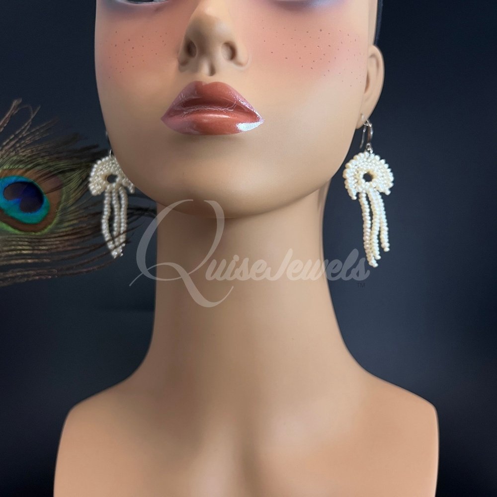 Jelly Seed Pearl Earrings-QuiseJewels