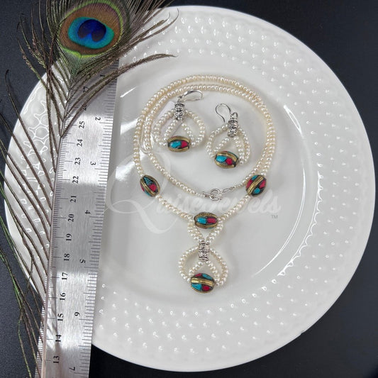 Seed Pearl and Tibetan Set-QuiseJewels